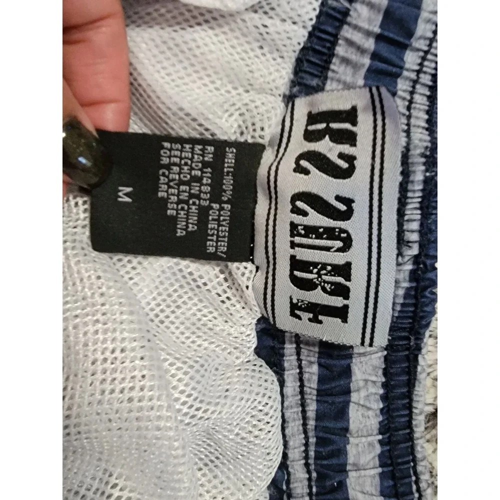 RS Surf Men's Board Shorts Striped Elastic Waist Drawstring Pockets‎ Size M